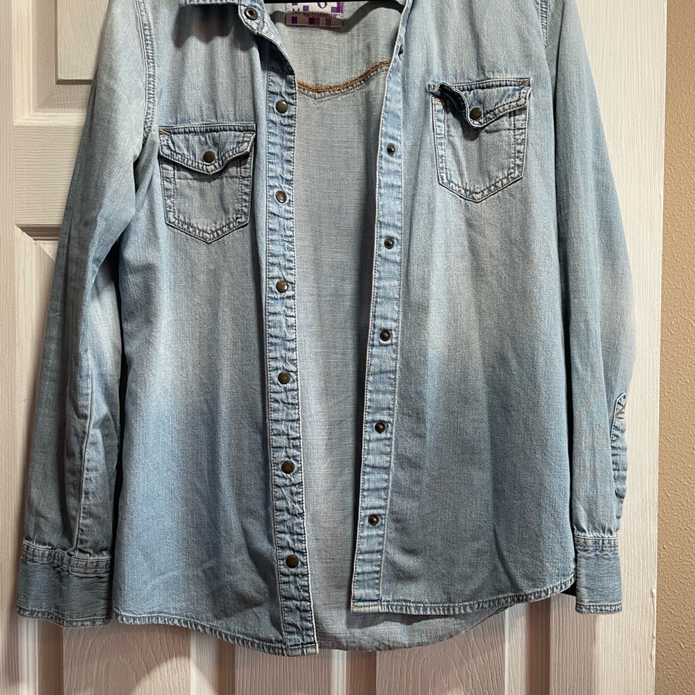 Blue denim shirt